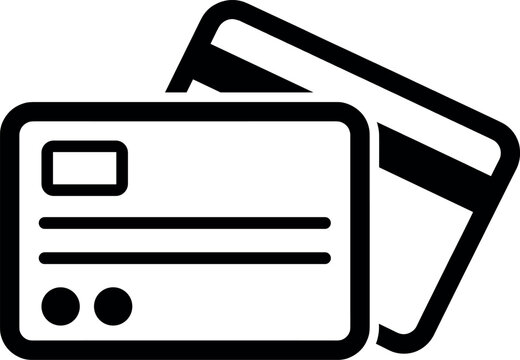 Credit card icon payment method symbol vector illustration of bank cards