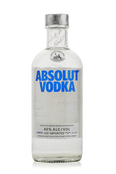 Kropyvnytskyi, Ukraine - 4.8.2026: Absolut vodka isolated on white