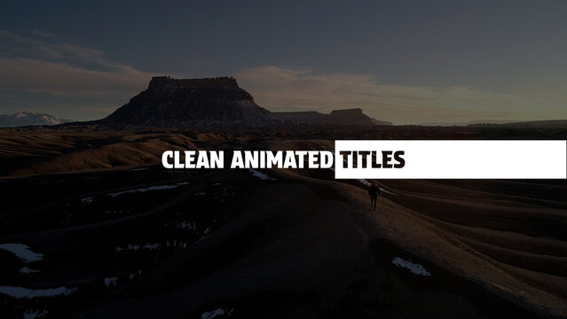 Clean Animated Titles