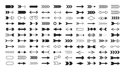 Naklejka premium Arrow set icon. Business Arrow icons set. Arrow collection.