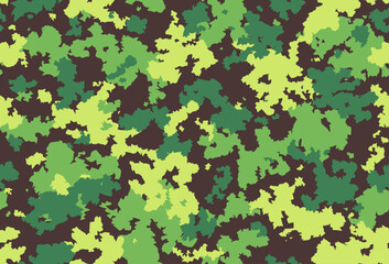 Seamless classic camouflage pattern. Camo fishing hunting vector background. Masking light and light green beige pink color military texture wallpaper. Army design for fabric paper vinyl print © prezent