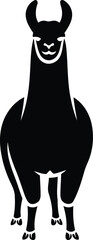 Llama silhouette standing alone on transparent background © Saidurra12