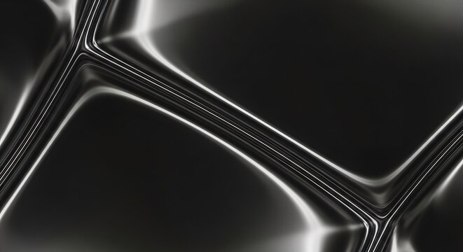Abstract Metallic Wave Pattern with Gleaming Highlights.
