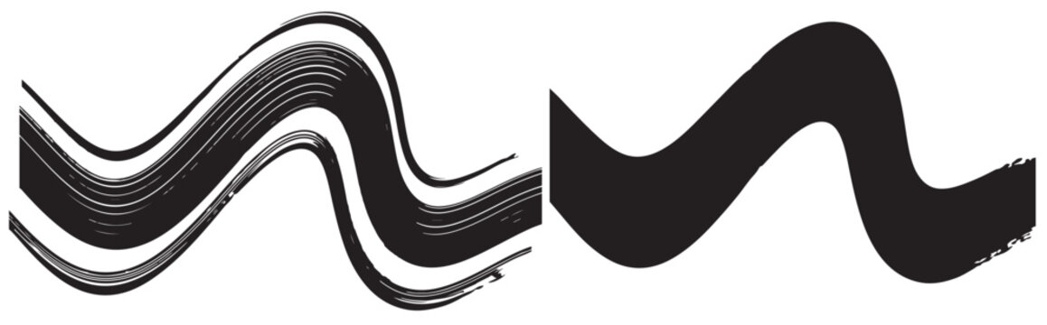 Abstract black and white waveforms a dynamic visual representation