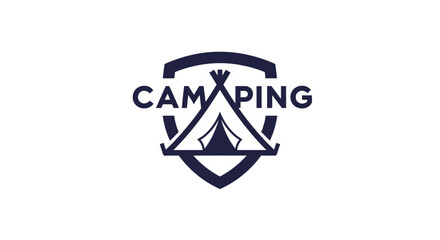 Camping logo with tent icon. © Bilal