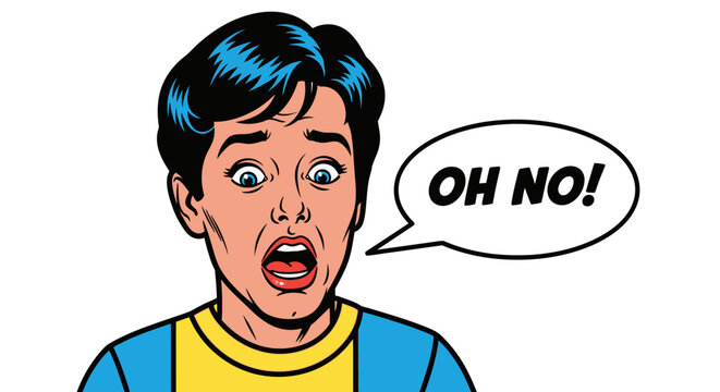 A closeup of one crazy handsome guy with an open mouth shows a transition from a shouting angry man to a young man with a shocked expression and a big smile showing teeth and tongue