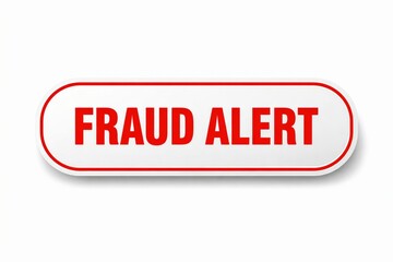 Fototapeta premium Visual warning sign indicating potential fraudulent activities in digital communications