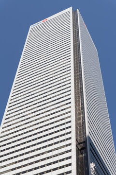 First Canadian Place; architect Edward Durell Stone with Bregman + Hamann; International Style; 1975; 100 King Street West, Toronto; corporate headquarters and commercial retail hub