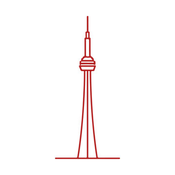CN Tower landmark line icon
Vector landmark on a white background