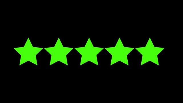 Five star rating concept on dark background representing customer satisfaction, feedback, review, and quality evaluation. Ideal for business, service rating, and user experience themes.