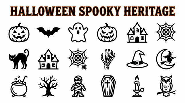 Halloween Icons Collection: Spooky Heritage Set