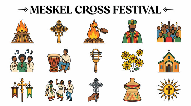 Meskel Cross Festival Icons, Ethiopia