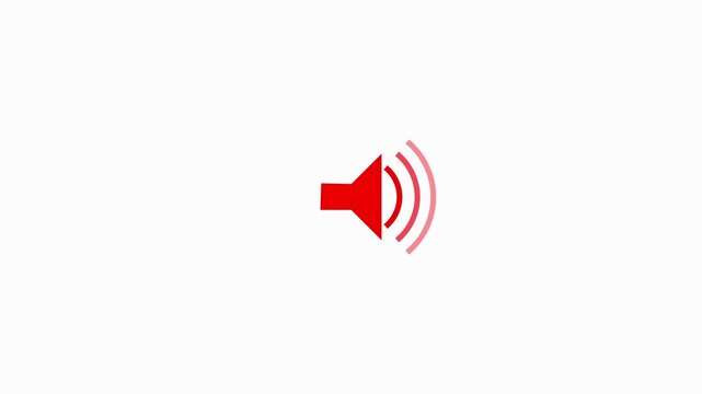 speaker icon animated on black background, Animation of speaker volume, Microphone, sound Voice animated with speaker icon.