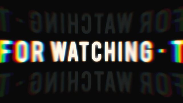 Thank You For Watching Glitch Tape Loop
A thank you for watching message background with video tape vhs texture effect, digital text blinking and dirty glitch and twitch effect