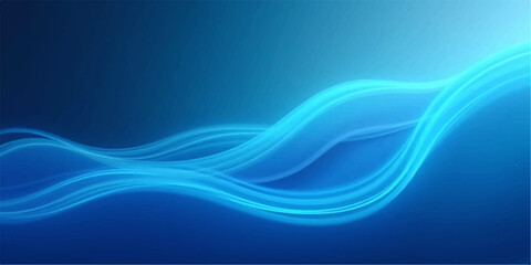 Fototapeta premium Abstract blue wave background design featuring smooth flowing lines and soft vector curves for a modern motion art backdrop