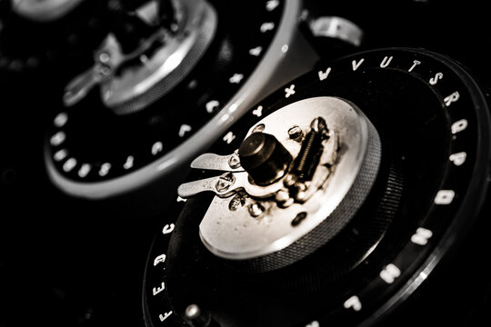 Dials From A World War 2 Bombe Checking Machine Used To Crack German 'Enigma' Codes