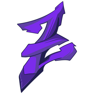 Z Graffiti Letter Illustration 