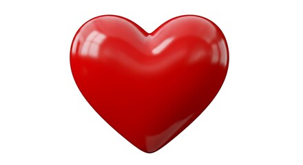Fototapeta premium A Large Red Heart Shaped Object On A White Background