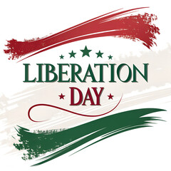 National liberation day celebration poster banner.