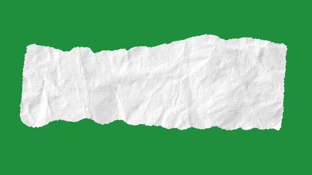 Hand-Drawn Ripped Paper Text Box | Speech Bubble Animation on Green Screen | Torn Paper Scrap Frame 2D Animation | Creative Paper Note Message Overlay