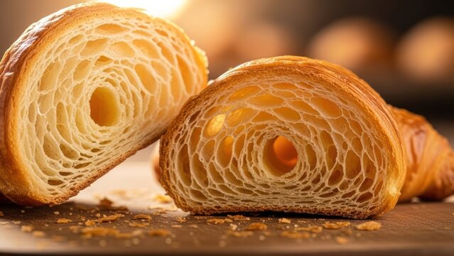 Croissant close up