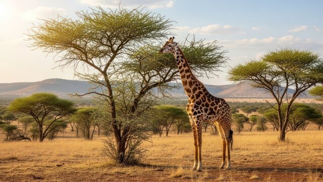 Giraffe landscape