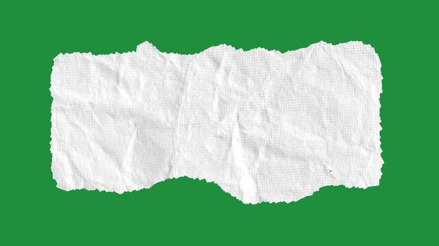 Hand-Drawn Ripped Paper Text Box | Speech Bubble Animation on Green Screen | Torn Paper Scrap Frame 2D Animation | Creative Paper Note Message Overlay