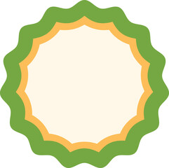 Obraz premium Circular wavy empty border frame with green and yellow colors for text copy space