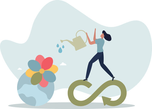 Sustainable economic growth strategy, recourses reuse.person's life situation and his activities.