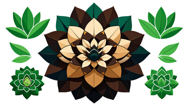 Vibrant mandala design featuring cannabis leaves and flowers in a circular pattern Vector