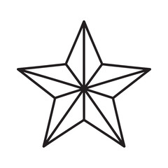 Obraz premium Simple black and white illustration of a five pointed star