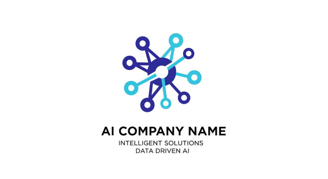 AI company logo with network connections.