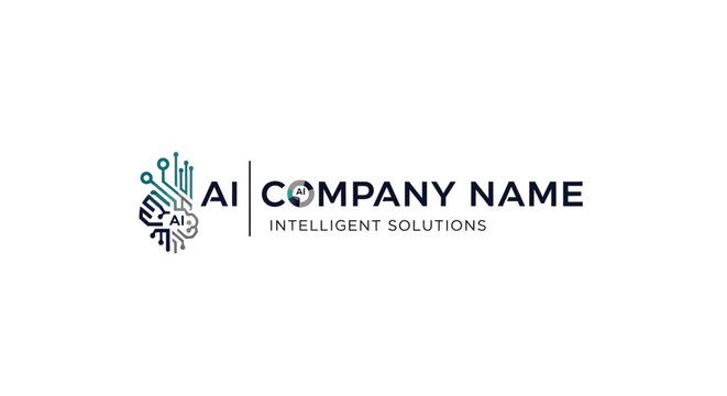 AI company logo with intelligent solutions.