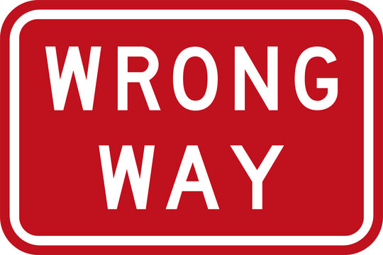 Wrong Way Traffic Red Road Sign Austria Isolated Transparent Background
