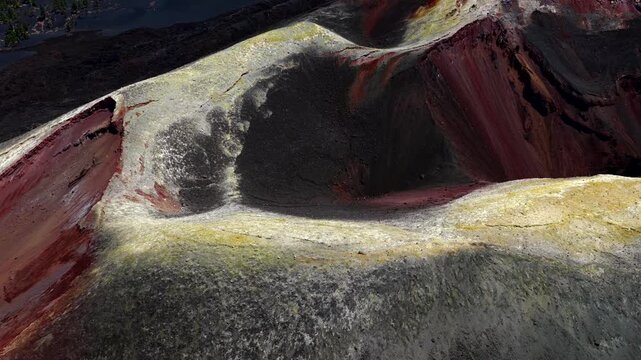 Aerial View Tajogaite Volcanic Crater and Los Llanos Lava Aftermath La Palma Canary Islands Spain; Seismic Activity Monitoring Volcanology and Future Eruption Forecasting