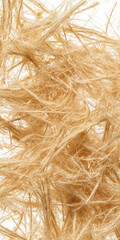 Obraz premium Tangled Mass of Natural Fibers Against a White Background. Detailed Shot Photography Digital Image Stock Photo
