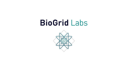 Fototapeta premium BioGrid Labs logo on white background.