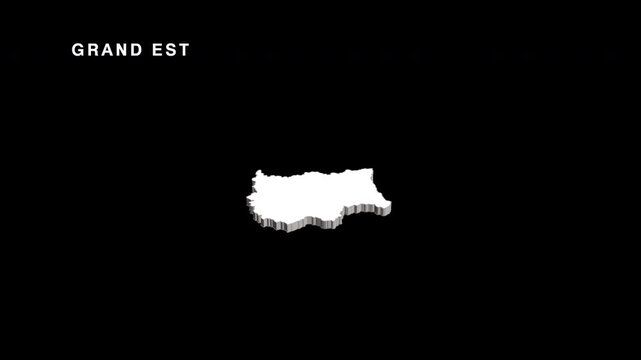 Grand est france region map animation