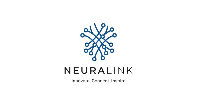 Neuralink logo with tagline on white background.