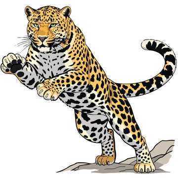 premium vector illustration of Amur leopard