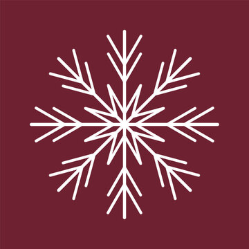 Pictograms isolated on a white background. Christmas snowflake icons isolated. Snowflake icon outline style.