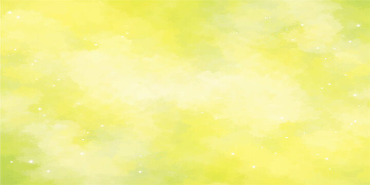 Soft green bokeh nature background featuring a bright summer sun design with vintage paper texture and soft yellow light patterns for a decorative spring wallpaper illustration