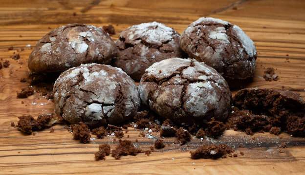 Soft handmade dark chocolate cookies