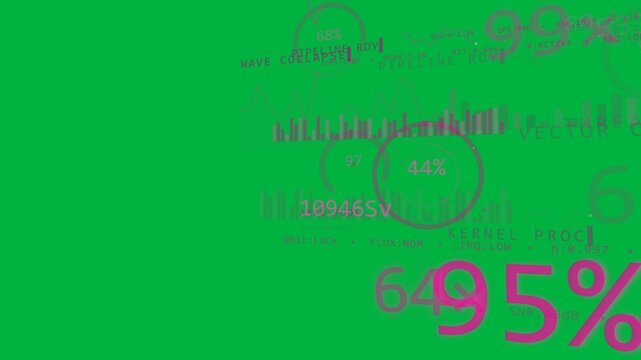 Incoming stream starting magenta HUD sliding left, growing gauges, showing status on transparent