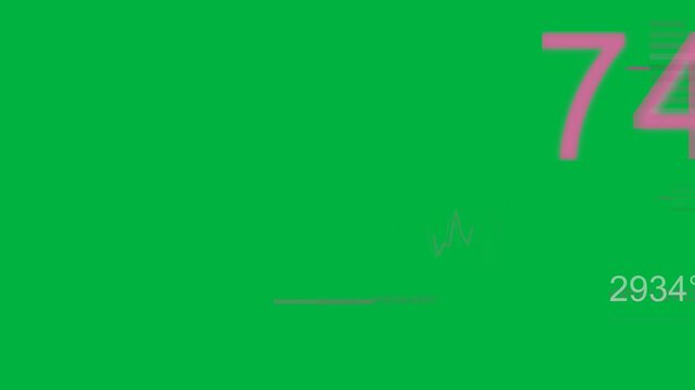 Vertical video: Data arriving pink wave shifting left on clear BG showing &deg;C fall and rising% tech