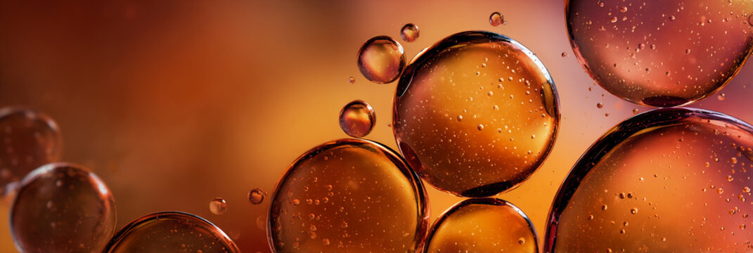 ultra minimal molten glass orbs wallpaper in warm amber tones, futuristic abstract liquid glass circles sunset glow background, premium spheres gradient aesthetic wallpaper design