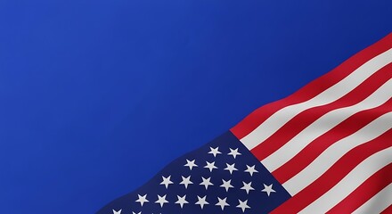 Fototapeta premium Honoring heroes a patriotic memorial day and flag day image of the american flag with stars and stripes