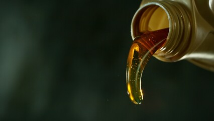 Fototapeta premium Pouring Fresh New Motor Oil
