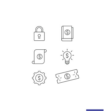 Economy icon, economic growth, economic decline, global economy, finance icon set