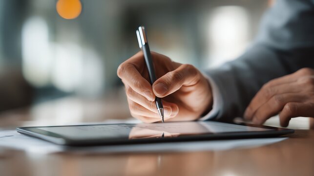 Digital consent form signing on tablet